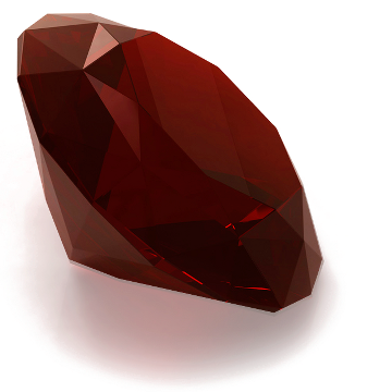 Round Garnet gemstone