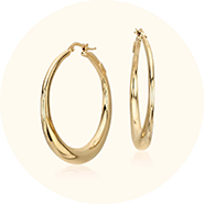 A pair of gold hoops
