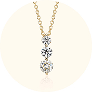A diamond and gold necklace