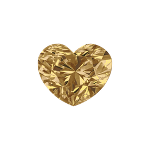 Heart shape diamond with a fancy brown colour