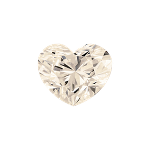 Heart shape diamond with a faint brown colour