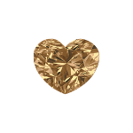 Heart shape diamond with a intense brown colour