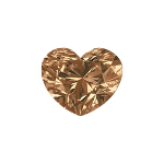 Heart shape diamond with a vivid brown colour