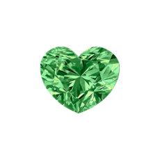 0.43-Carat Dark Gray-yellowish Green Heart Shaped Diamond