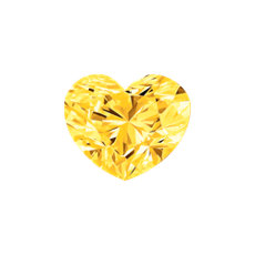 Diamante en forma de corazón color anaranjado amarronado de 3.03 quilates