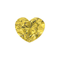 Diamante en forma de corazón de 0,53 quilates de color amarillo