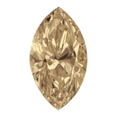 0.50-Carat Light Pinkish Brown Marquise Cut Diamond