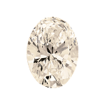 Oval shape diamond with a faint brown colour