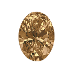 Oval shape diamond with a intense brown colour