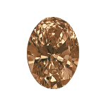 Oval shape diamond with a vivid brown colour
