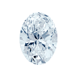Oval shape diamond with a fancy blue colour