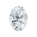 Oval shape diamond with a faint blue colour