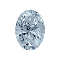 0.62-Carat Intense Blue Oval Cut Diamond