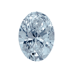 Oval shape diamond selected with a intense blue colour