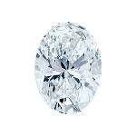 Oval shape diamond with a light blue colour