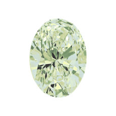 2.02-Carat Yellow Green Oval Cut Diamond