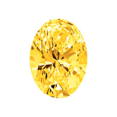 Diamantes de talla ovalada color anaranjado amarronado de 1.13 quilates
