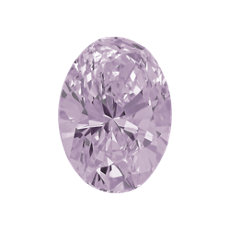 0,30-Carat Pinkish Purple Oval Cut Diamond