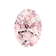 Diamant taille ovale rose-violet 0,40 carat