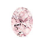 Oval shape diamond with a fancy pink color