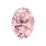Oval shape diamond with a intense pink color