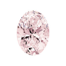 0.48 克拉淺粉紅橢圓形切工鑽石
