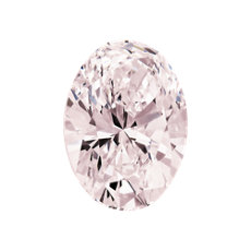 0.70-Carat Very Light Pink Oval Cut Diamond