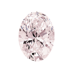 Oval shape diamond selected with a very light pink color