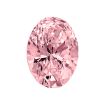 Oval shape diamond with a vivid pink color