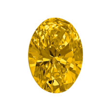 1.10-Carat Deep Brownish Orangy Yellow Oval Cut Diamond