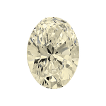 Diamante de forma Ovalado de color amarillo tenue