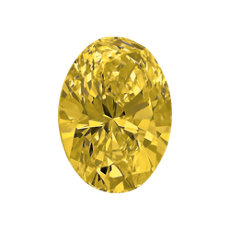 0.33-Carat Intense Yellow Oval Cut Diamond