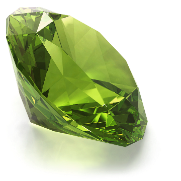 Round Peridot gemstone