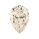 Pear shape diamond with a faint brown colour