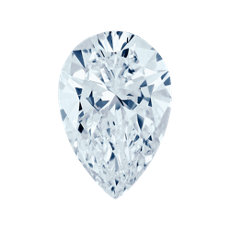 Diamant taille poire : bleu 0,62 carats