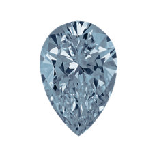 0.93-Carat Vivid Blue Pear Shaped Diamond