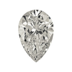 1.50-Carat Light Grey Pear Shaped Diamond