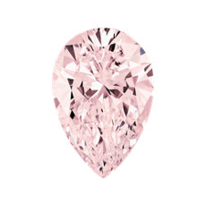 1.03-Carat Orangy Pink Pear Shaped Diamond