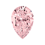 Pear shape diamond with a intense pink color