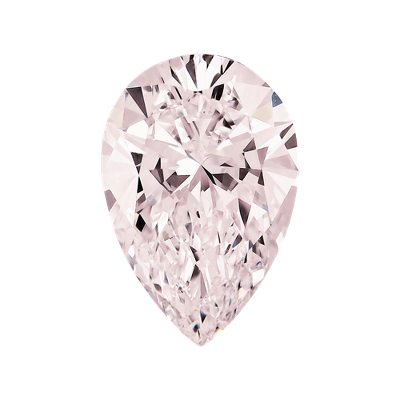 0.50-Carat Very Light Pink Pear Shaped Diamond