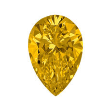 0.46-Carat Deep Brownish Yellow Pear Shaped Diamond