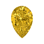 Diamante de forma Pera de color amarillo intenso