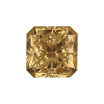 Radiant shape diamond with a fancy brown colour