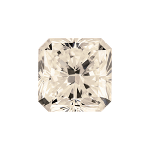Radiant shape diamond with a faint brown colour