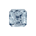 Radiant shape diamond selected with a intense blue colour