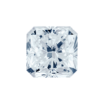 Radiant shape diamond selected with a light blue colour