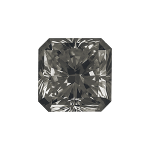 Radiant shape diamond with a deep grey colour