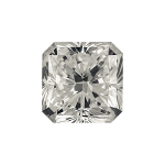 Radiant shape diamond selected with a light grey colour