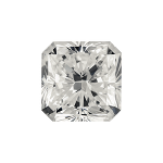 Radiant shape diamond with a very light grey colour