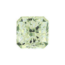 3.02-Carat Yellow Green Radiant Cut Diamond